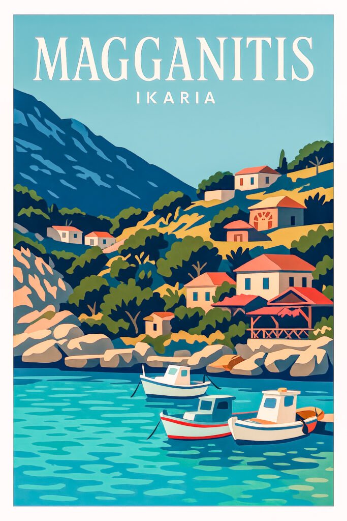 Cartes Postales – Ikaria jgp carte magganitis village 01.jpg